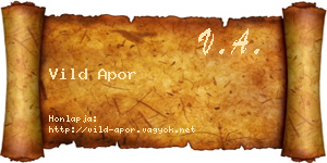 Vild Apor névjegykártya